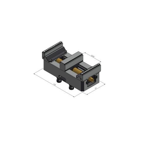 48160-TG7717: Mors central + vis de serrage Makro•Grip® 77 (Dessin technique )