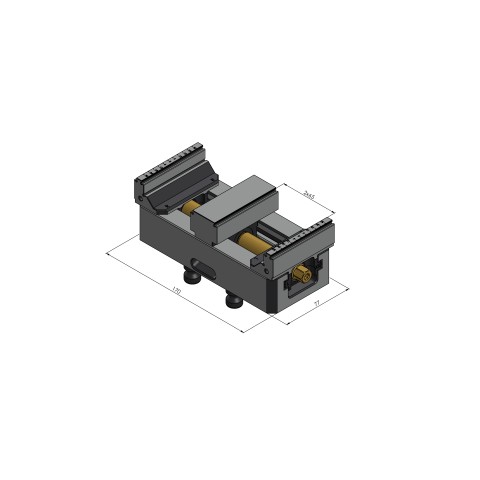 48160-TG7727: Mittelbacke + Gewindespindel Makro•Grip® 77 (Technische Zeichnung )