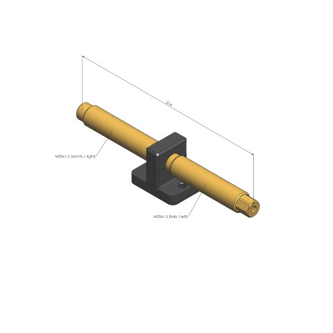 4825214: Gewindespindel + Mittelstück Makro•Grip® 125 (Technische Zeichnung )