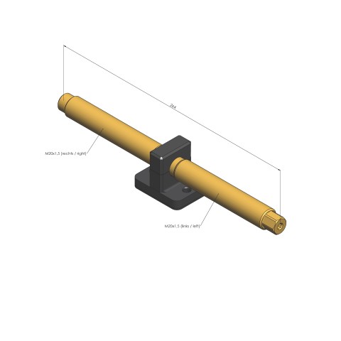 4825264: Gewindespindel + Mittelstück Makro•Grip® 125 (Technische Zeichnung )