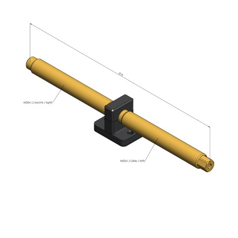 4825314: Gewindespindel + Mittelstück Makro•Grip® 125 (Technische Zeichnung )