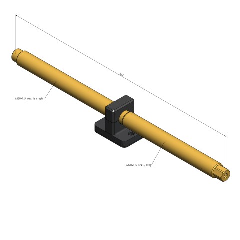 4825364: Spindle + Center Piece Makro•Grip® 125 (Technical drawing )