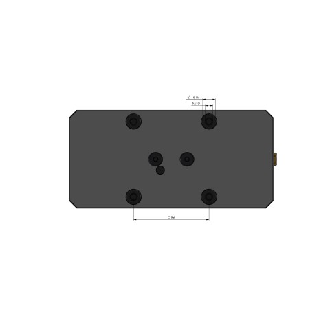 Technische Zeichnung 48255-125: Makro•Grip® 125 5-Achs-Spanner Backenbreite 125 mm Spannbereich 0 - 255 mm