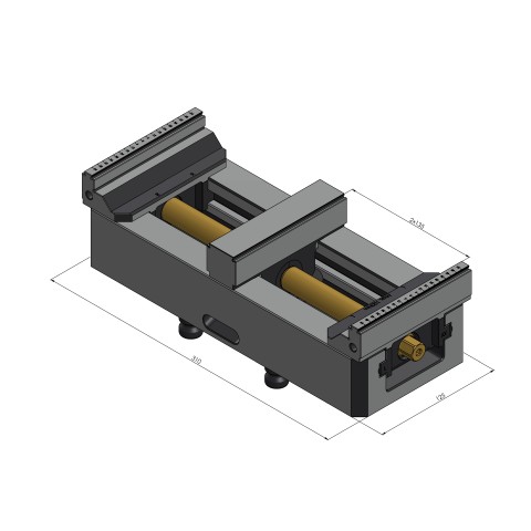 48305-TG2527: Mittelbacke + Gewindespindel Makro•Grip® 125 (Technische Zeichnung )