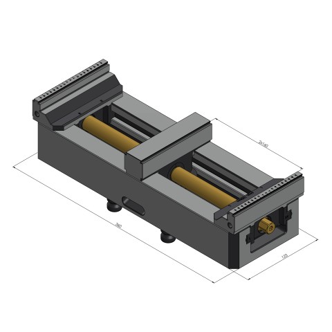 48355-TG2527: Mittelbacke + Gewindespindel Makro•Grip® 125 (Technische Zeichnung )