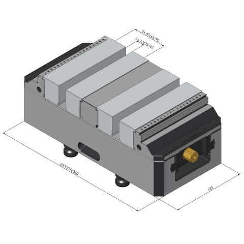 48409-125: Ganasce di contorno Makro•Grip® 125 (Disegno tecnico )