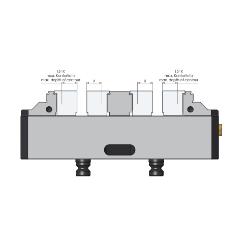 48409-125: Ganasce di contorno Makro•Grip® 125 (Disegno tecnico )