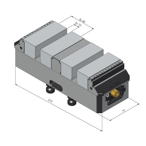 48409-77: Ganasce di contorno Makro•Grip® 77 (Disegno tecnico )