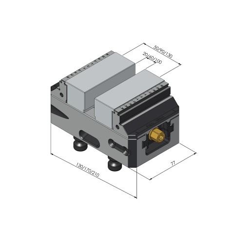 48409-77: Ganasce di contorno Makro•Grip® 77 (Disegno tecnico )