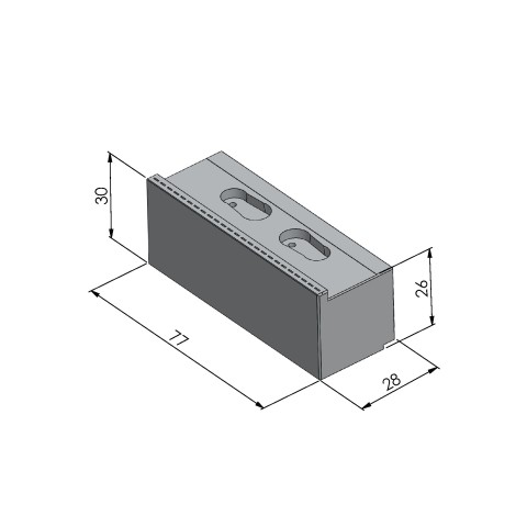 48409-77: Ganasce di contorno Makro•Grip® 77 (Disegno tecnico )