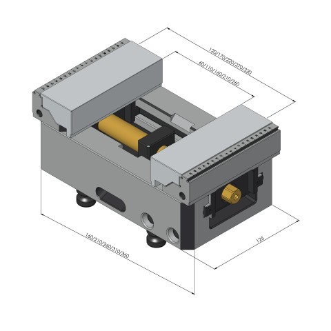 48419-125: Ganasce di contorno Makro•Grip® 125 (Disegno tecnico )