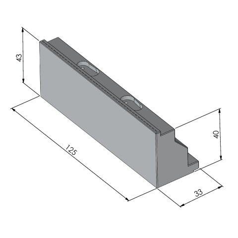 48419-125: Ganasce di contorno Makro•Grip® 125 (Disegno tecnico )