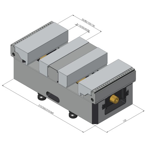 48419-125: Ganasce di contorno Makro•Grip® 125 (Disegno tecnico )