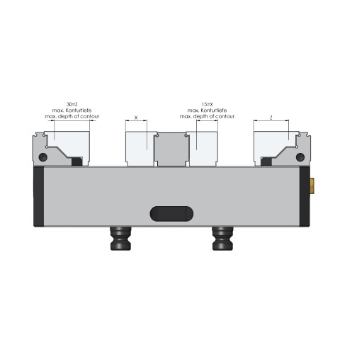 48419-125: Contour Jaws Makro•Grip® 125 (Technical drawing )