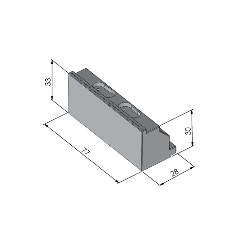 48419-77: Mors doux Makro•Grip® 77 (Dessin technique )