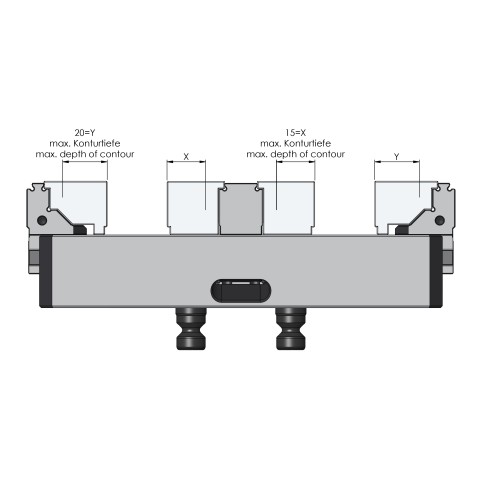 48419-77: Ganasce di contorno Makro•Grip® 77 (Disegno tecnico )