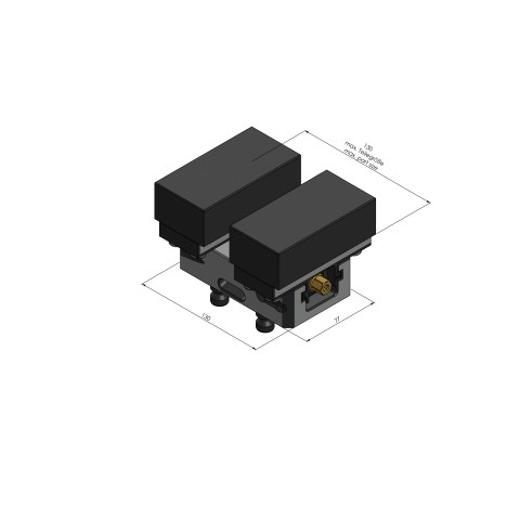 49040-77: Profile Clamping Vise Profilo 77 (Technical drawing )