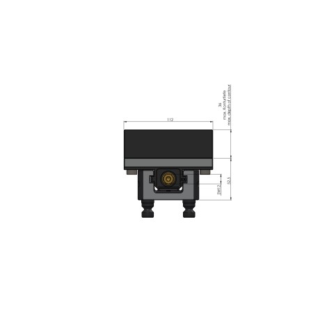 Technische Zeichnung 49040-77: Profilo 77 Konturspanner Backenbreite 112 mm max. Spannbereich 130 mm