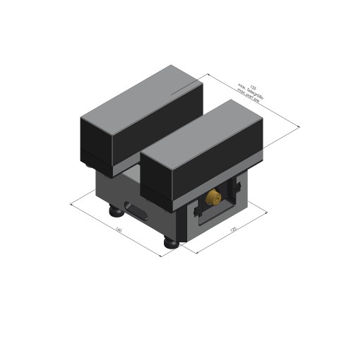 49050-125: Profilo Morsa di serraggio Profilo 125 (Disegno tecnico )