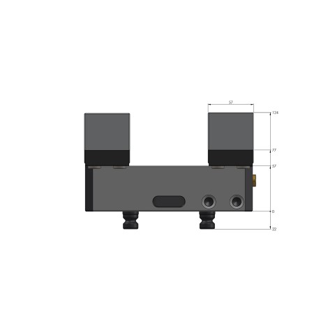 Technische Zeichnung 49100-125: Profilo 125 Konturspanner Backenbreite 160 mm max. Spannbereich 205 mm