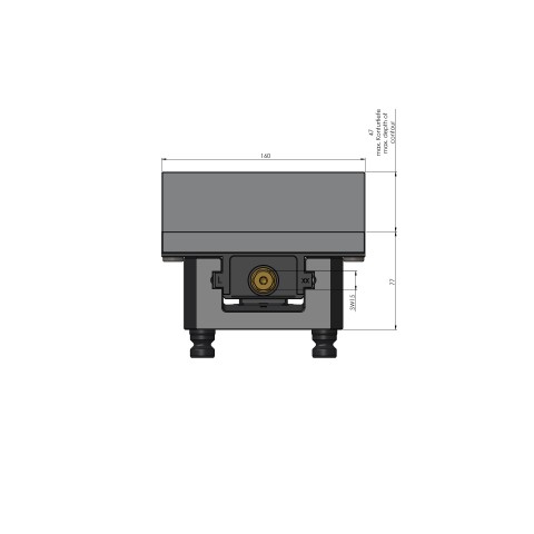 49100-125: Profilo Morsa di serraggio Profilo 125 (Disegno tecnico )