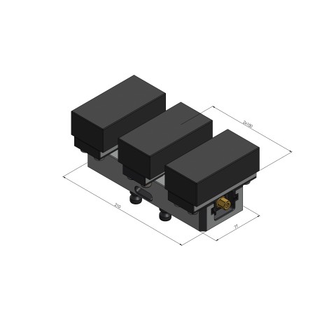 49120-TG77: Mors de base central + vis de serrage Profilo 77 (Dessin technique )