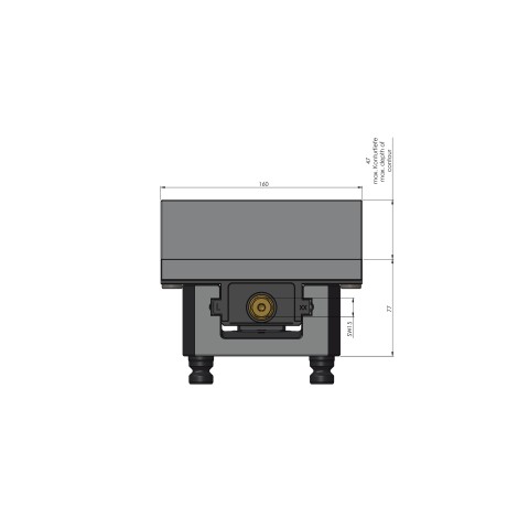 49150-125: Profilo Morsa di serraggio Profilo 125 (Disegno tecnico )