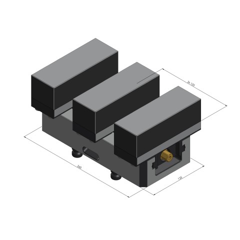 49150-TG125: Mors de base central + vis de serrage Profilo 125 (Dessin technique )