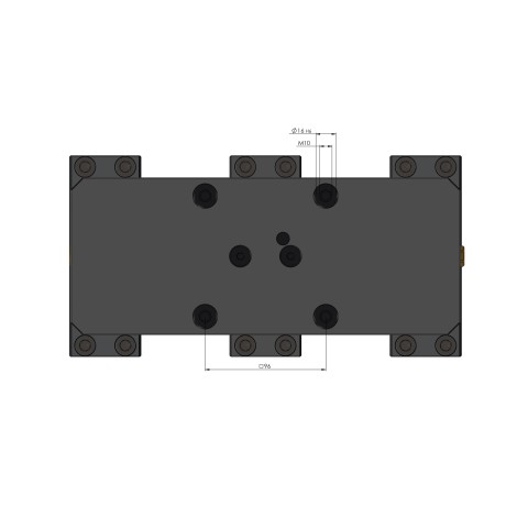 49200-TG125: Mors de base central + vis de serrage Profilo 125 (Dessin technique )