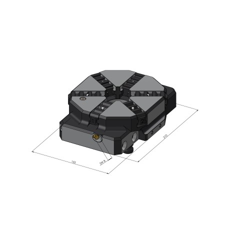 Technische Zeichnung 59616: Vasto•Clamp 96 6-Backenfutter Spannbereich 10 - 160 mm