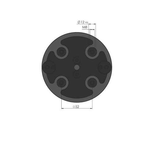 61085-46: HAUBEX étau à 5 axes Makro•Grip® 77 (Dessin technique )