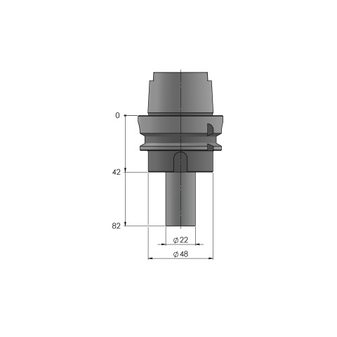 61500-HSK63: Portautensili HAUBEX  (Disegno tecnico )