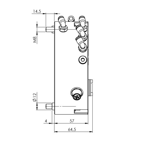 64266: Interface de troca de garras RoboTrex  (Disegno tecnico )