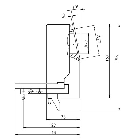 Technische Zeichnung 66900: RoboTrex 52 Greifer pneumatisch