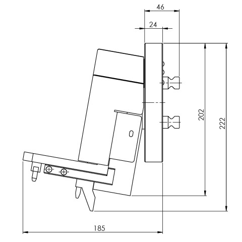 Technische Zeichnung 66950: RoboTrex 52 Greifer pneumatisch, für RoboTrex 96