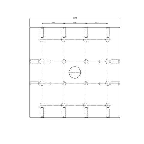 70005: Quick•Tower Grundplatte Quick•Point®  (Technische Zeichnung )