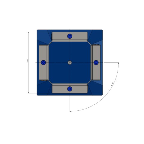 70264: 4-face Tombstone Quick•Point® 52 (Technical drawing )