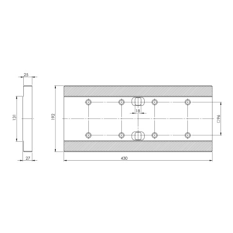 81411: Base Plate Makro•Grip® Ultra  (Technical drawing )