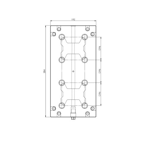 Technische Zeichnung 85720: Quick•Point® 96 Modulplatte 2-fach